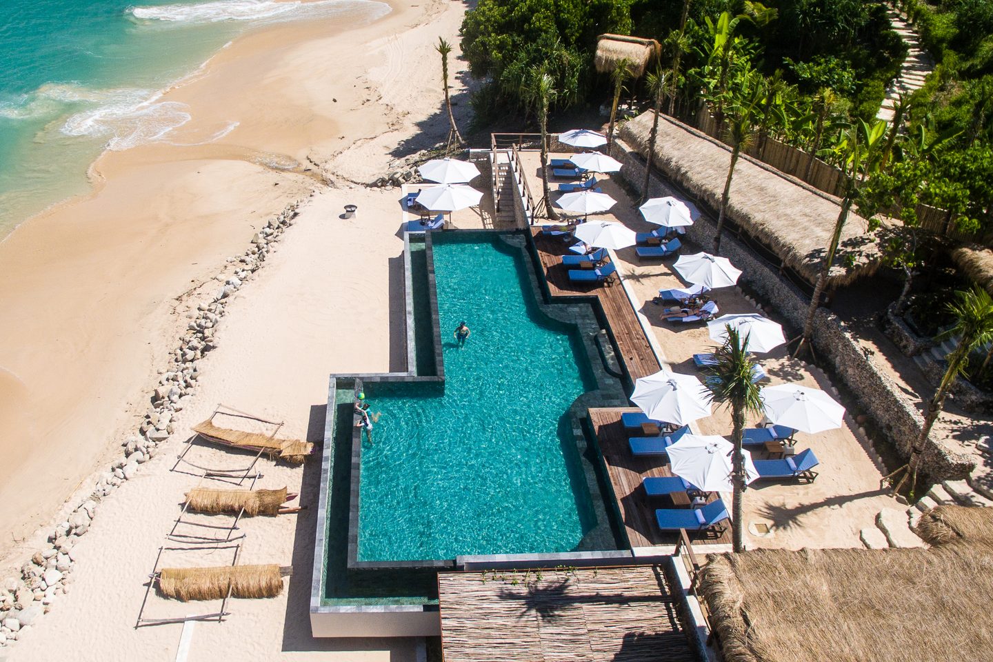 Beach club and pool at Nihi Sumba