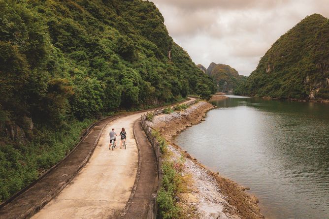 Cycling on Cat Ba Island