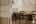 a room with a table and chairs