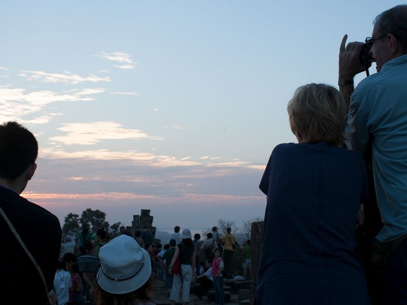 Crowd of tourists