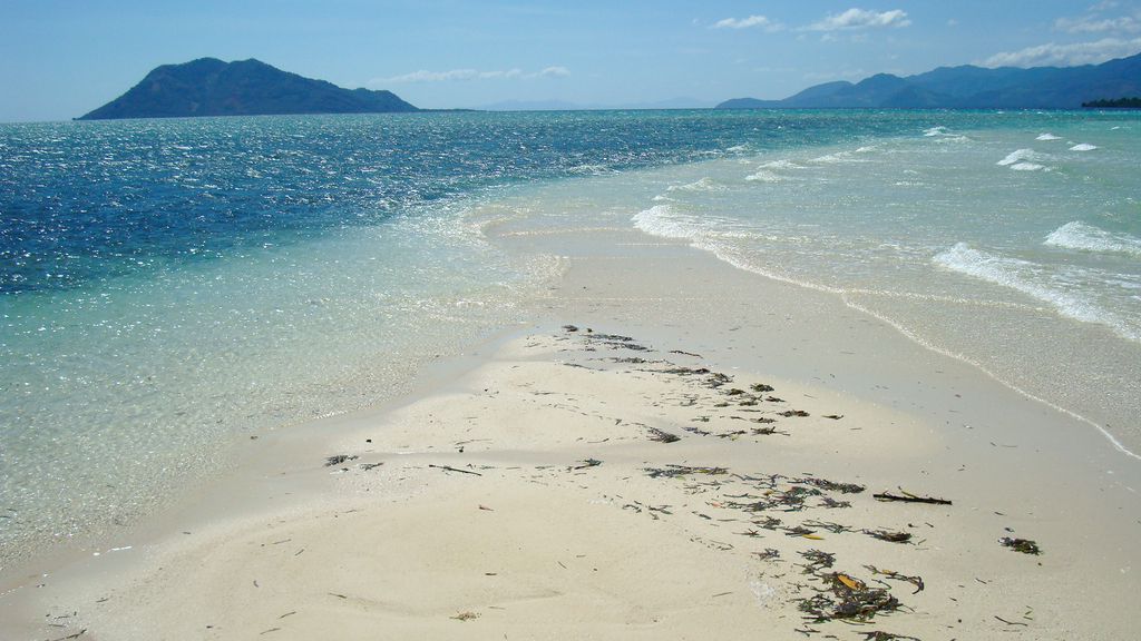Desert inland shoreline in Asia
