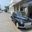 a black car parked on a street