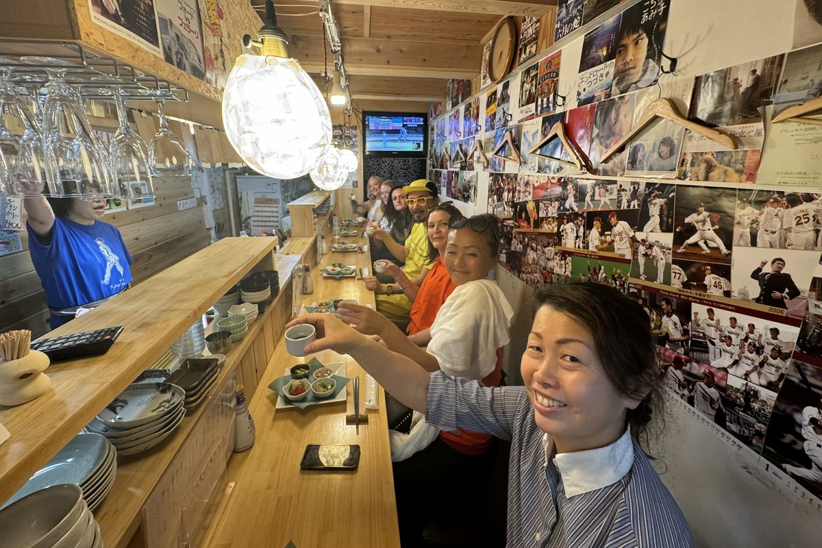 people at a bar in Japan