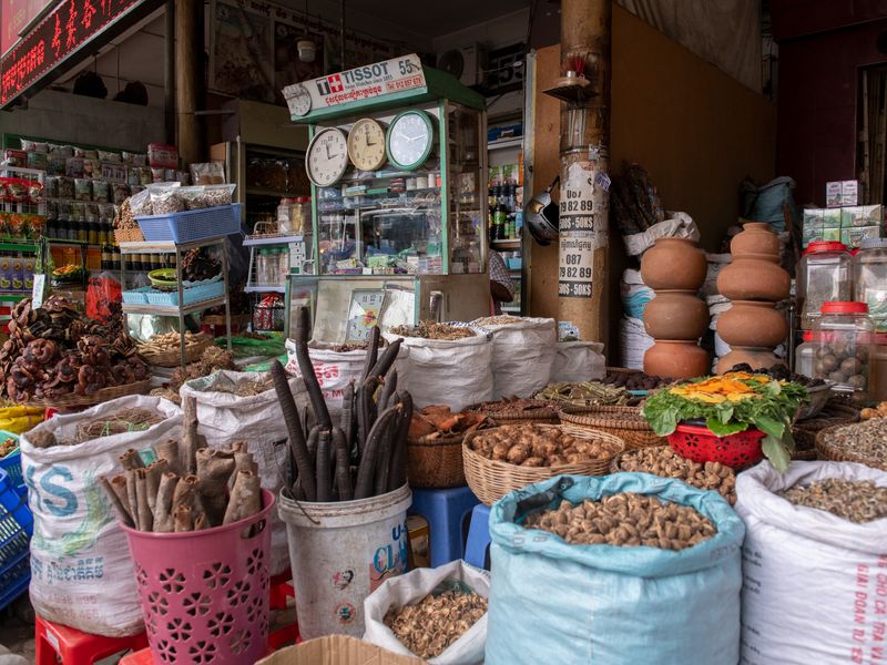 market stall cambodia