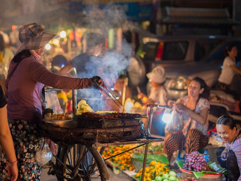 market stall cambodia