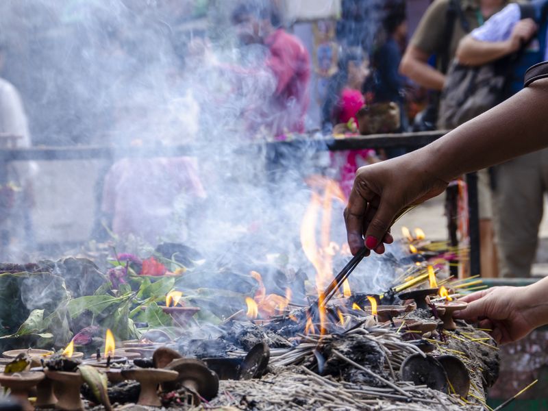 Burning juniper, Nepal