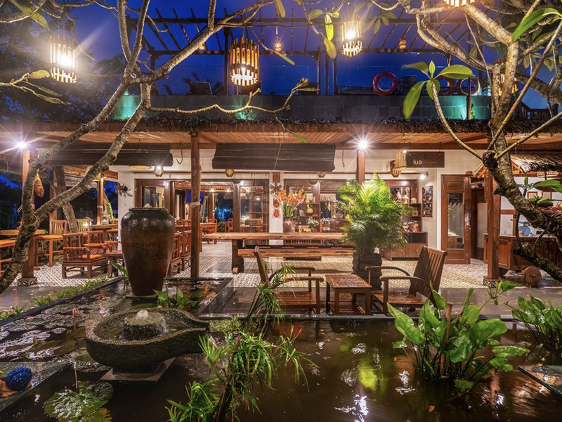 Restaurant at night at Hoi An Chic
