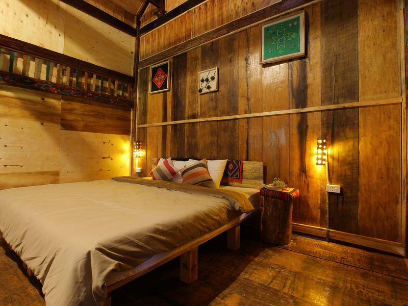 Double bedroom at Mu Cang Chai Ecolodge